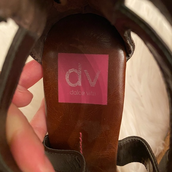 Brown wedges shoes women’s cork platform summer - Picture 4 of 7